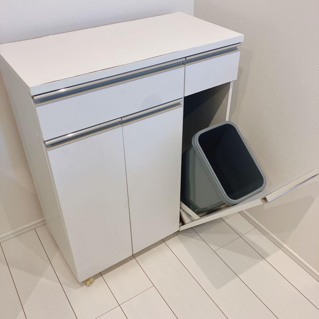 完成品 ニトリ 分別ペール付きキッチンボード ゴミ箱 ペールカウンター