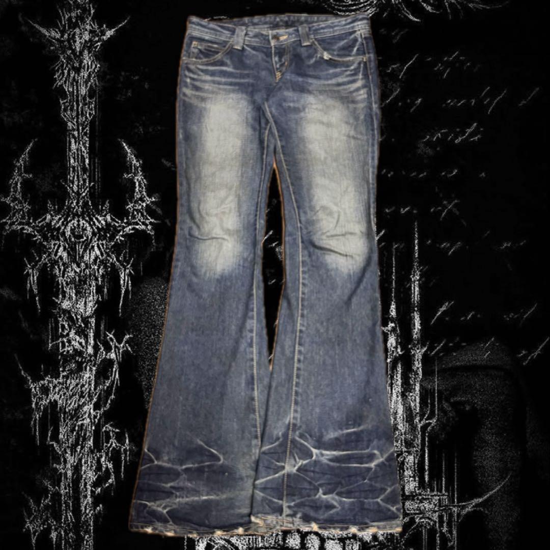 Archive 00s flare denim pants y2k 平成 v - メルカリ
