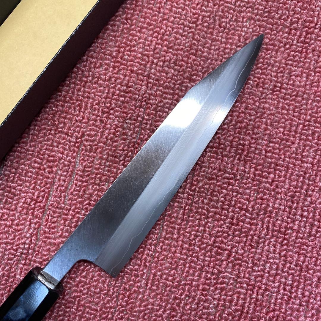 銀三 本焼き 切付型ペティ包丁 150㎜ 5寸｜銀三