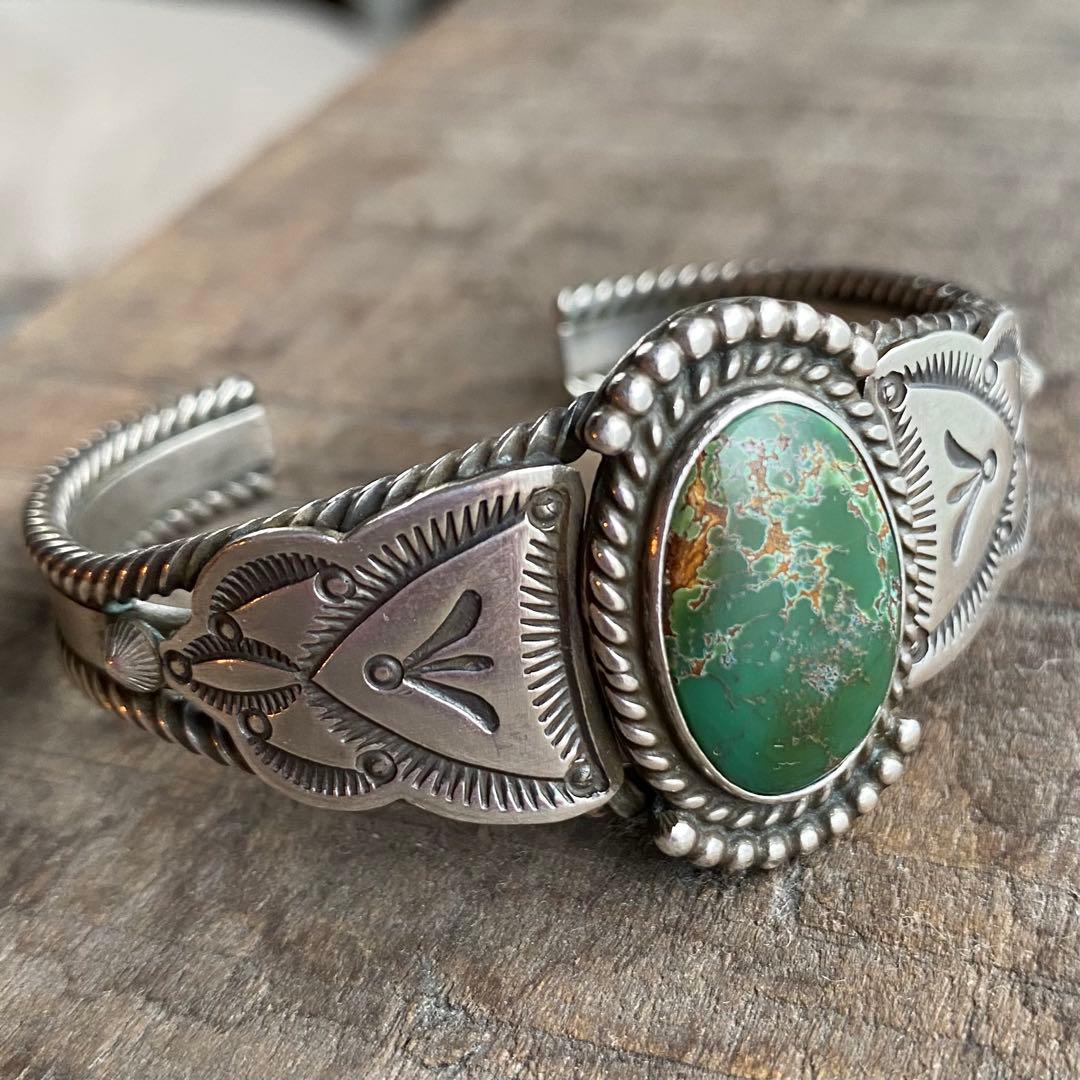 【刻印HS】ハーマンスミス/シルバーバングルSサイズ【ナバホ】