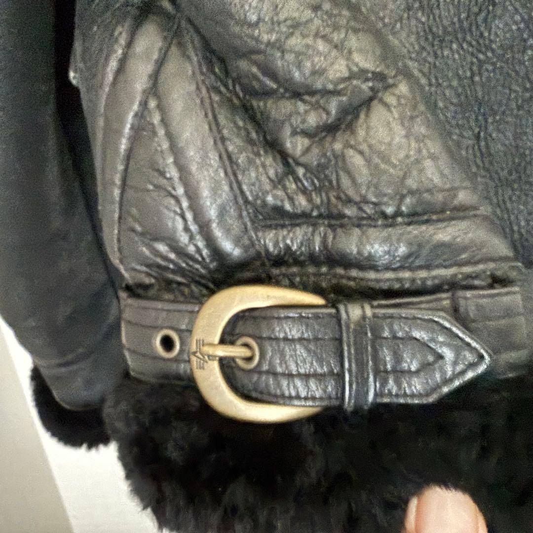 ALPHA INDUSTRIES INC／リアルムートンB-3 ／ブラック未使用