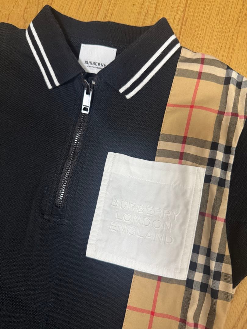 BURBERRY 半袖ポロワンピース 6Y ブラック