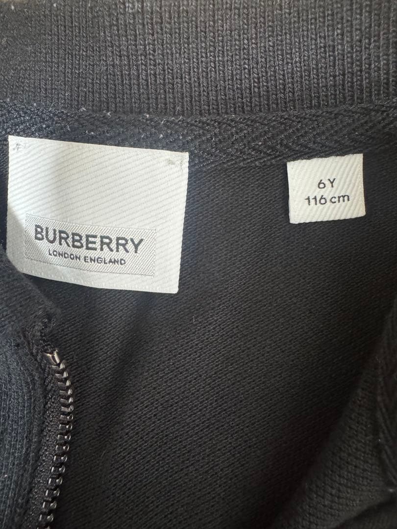BURBERRY 半袖ポロワンピース 6Y ブラック