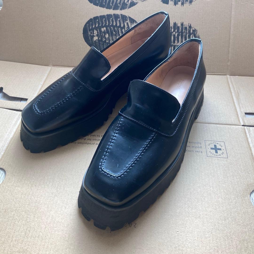 【セール中】purpred パープレッド beak 革 BLACK 24.5cm