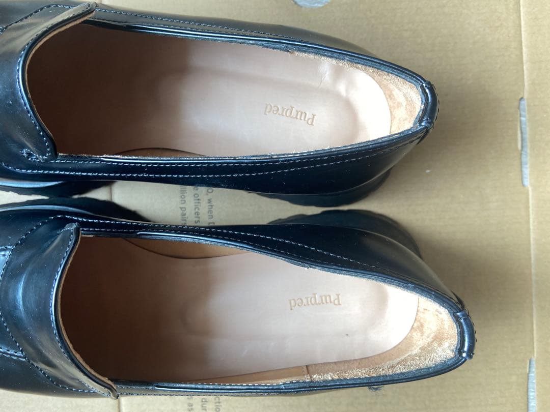 【セール中】purpred パープレッド beak 革 BLACK 24.5cm