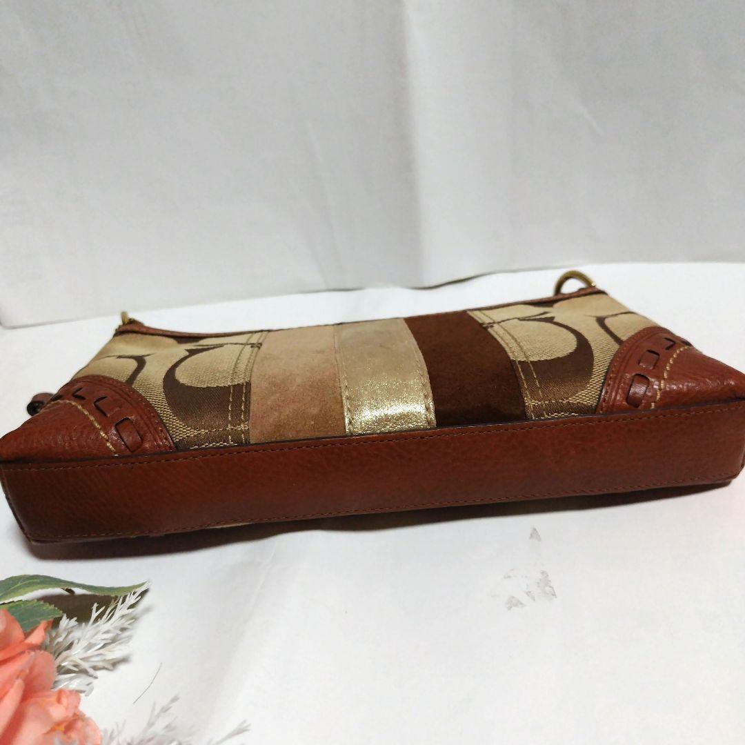 COACH ワンショルダー シグネチャー アクセサリーポーチ パッチワーク