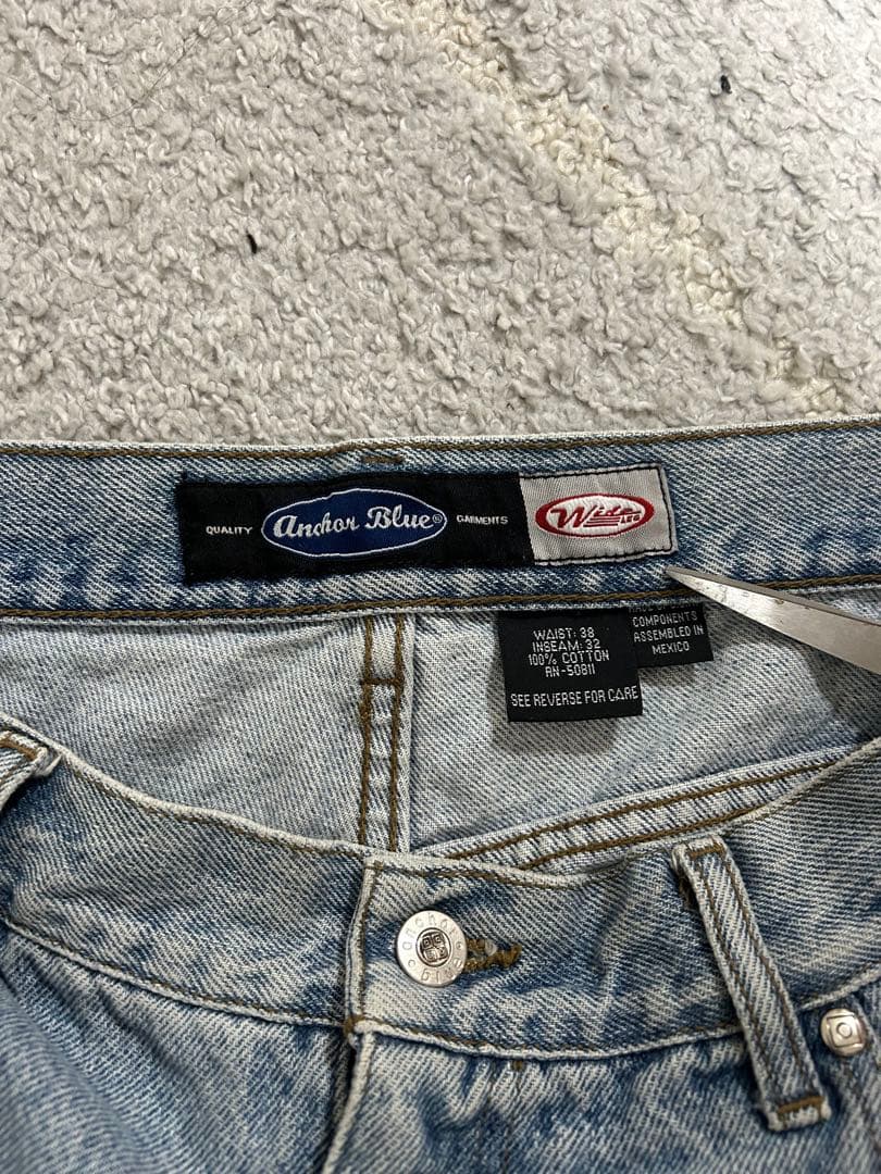 パンツ anchor blue \"WIDE\" Baggy Denim Pants 00s