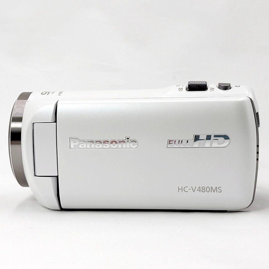 【美品】パナソニック HC-V480MS ホワイト ビデオカメラレコーダー 中古