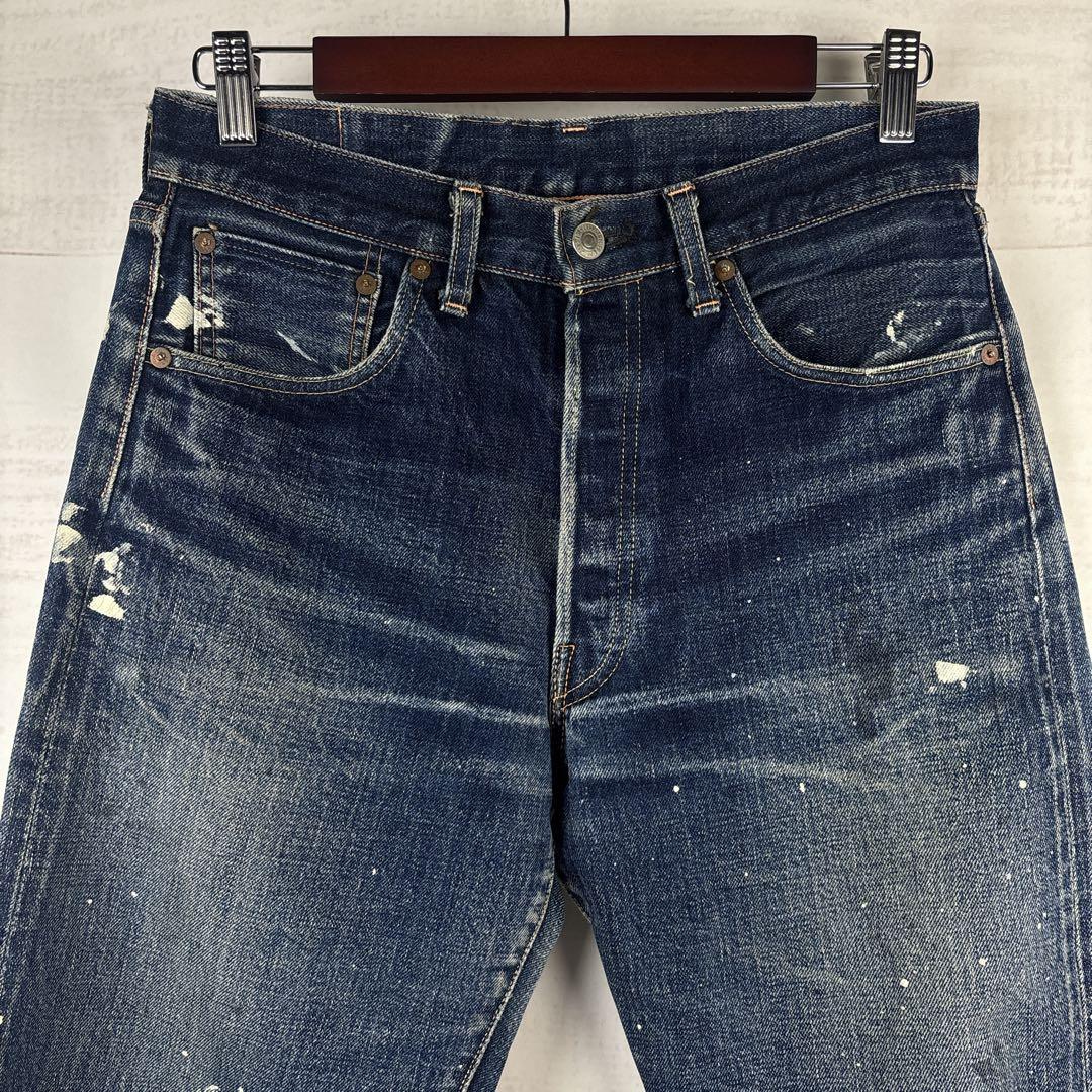 じぇむそん様 希少 Levi's 501xx 復刻 BIGE ペイント 縦落ち - メルカリ