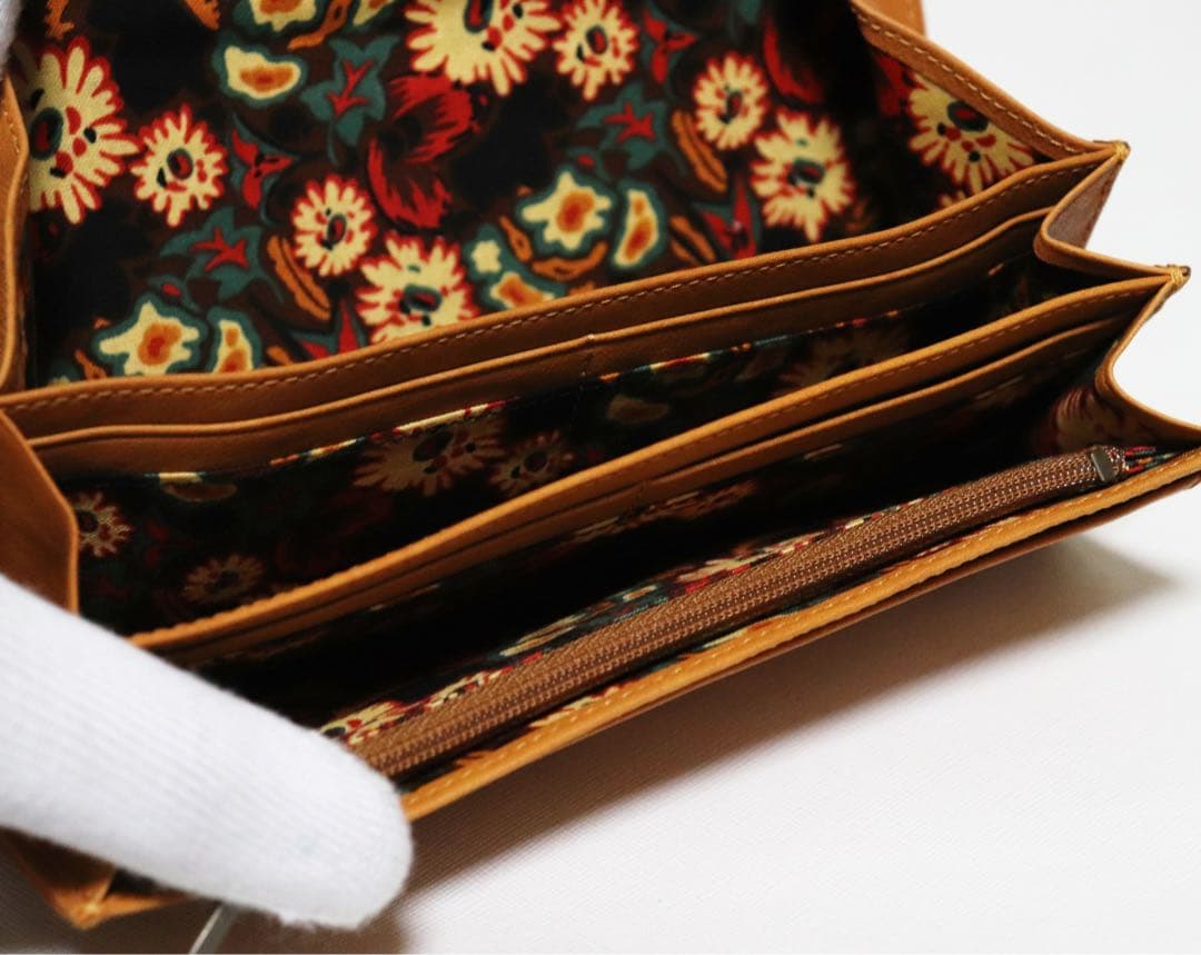 《アナスイ》新品 【キーホール】ポケット多数 レザー かぶせ式ギャルソン長財布