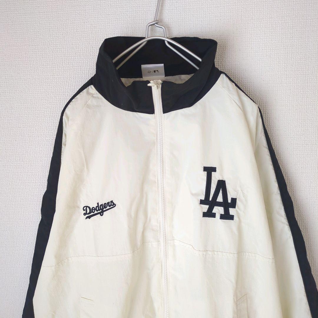 ロサンゼルス ドジャース ナイロンジャケット MLB LA 白 ゲン メンズ