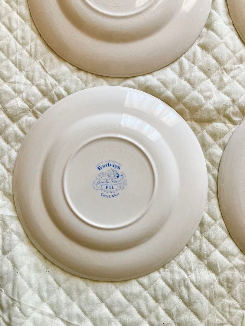 Burleigh ブルーアジアティックフェザンツ プレートS 17.5cm 4枚