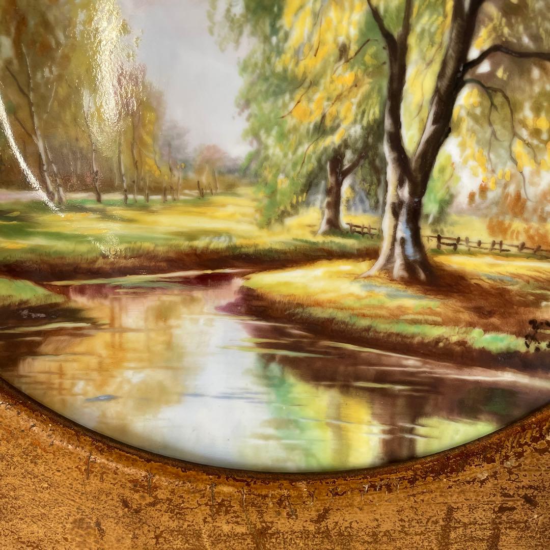 木製額40cm四方・絵皿25cm◇日本陶器會社・ノリタケ◇ - メルカリ