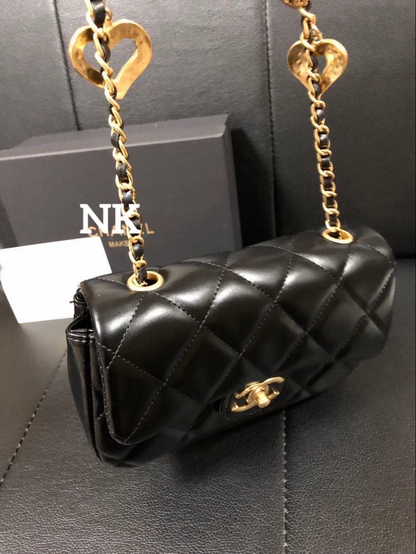 ブラック ハートチェーン シャネル ノベルティ ショルダーバッグ VIP 2