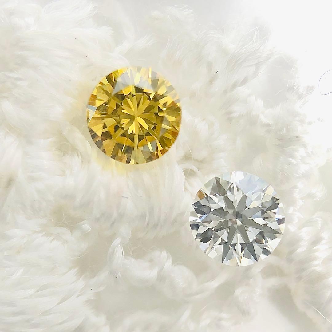 0.140ct F.D. Orangy Yellow VS-2 イエローダイヤ