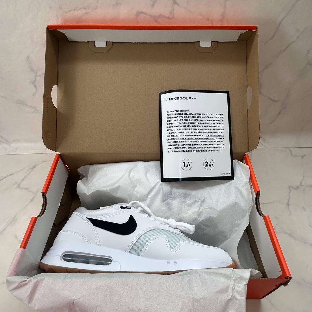 ナイキ エアマックス1 ゴルフシューズ ホワイト ブラックガム