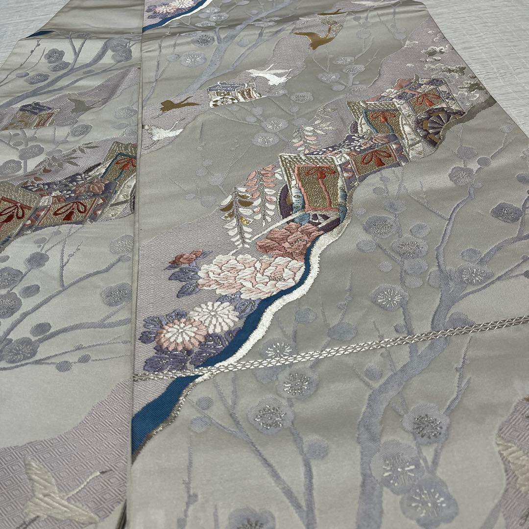 白とグレーの梅と蕾の訪問着 白系 - メルカリ