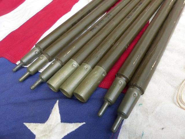 1968” 米軍実物 ナム戦 デッド!　テントポール　8本セット 軍幕 297