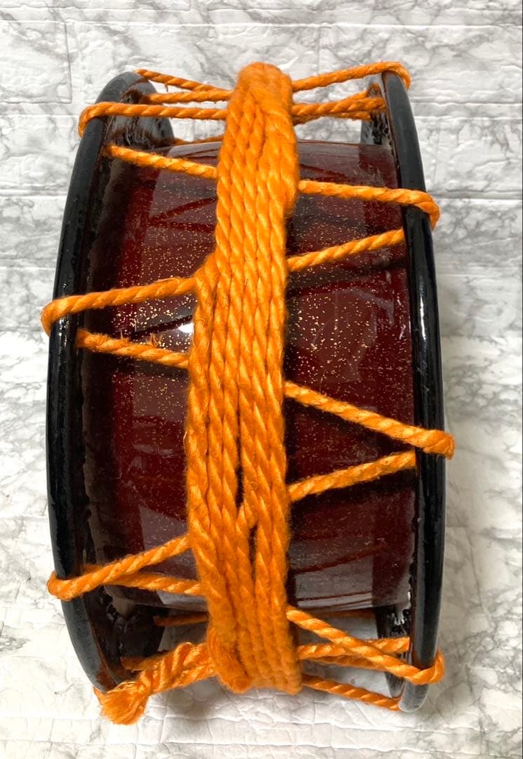 【高級】 締太鼓 紐締め バチ 2組 平太鼓 和太鼓 34cm