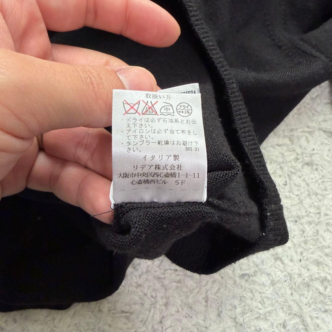 最高級イタリア製極美品　クルチアーニ　タートルネックニット　セーター　ブラック