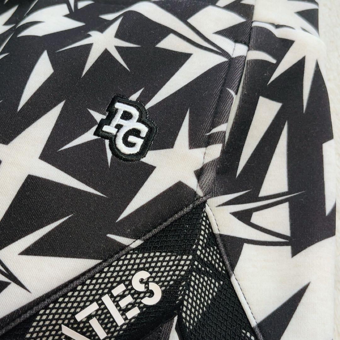 美品 2024 パーリーゲイツ セットアップ ギザ星柄 スカート パーカー L