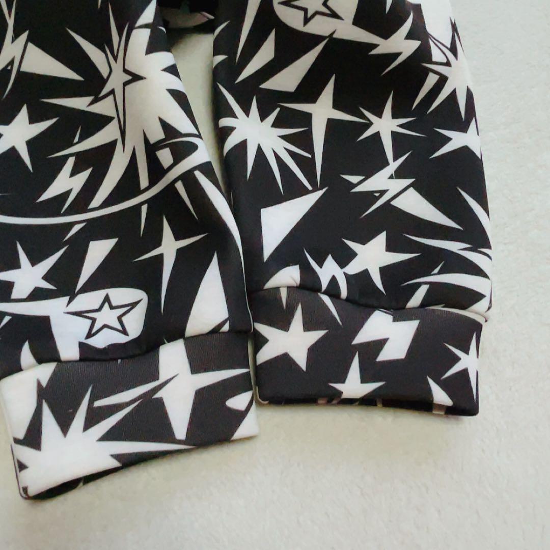 美品 2024 パーリーゲイツ セットアップ ギザ星柄 スカート パーカー L