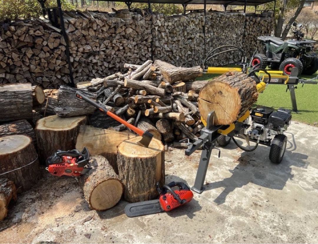 Exect 十字割刃も付属　薪割り機破砕力18T