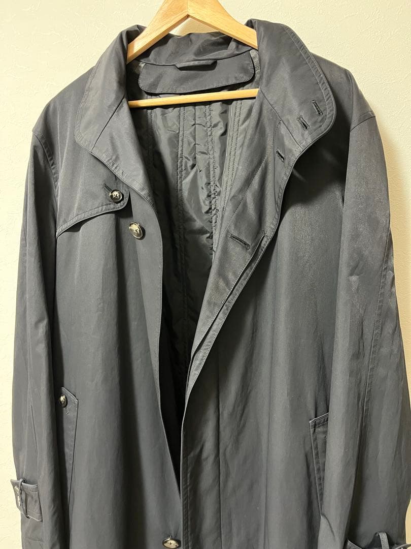 SANYO ライナー付きGORE-TEX ステンカラーコート LL 極美品 濃紺