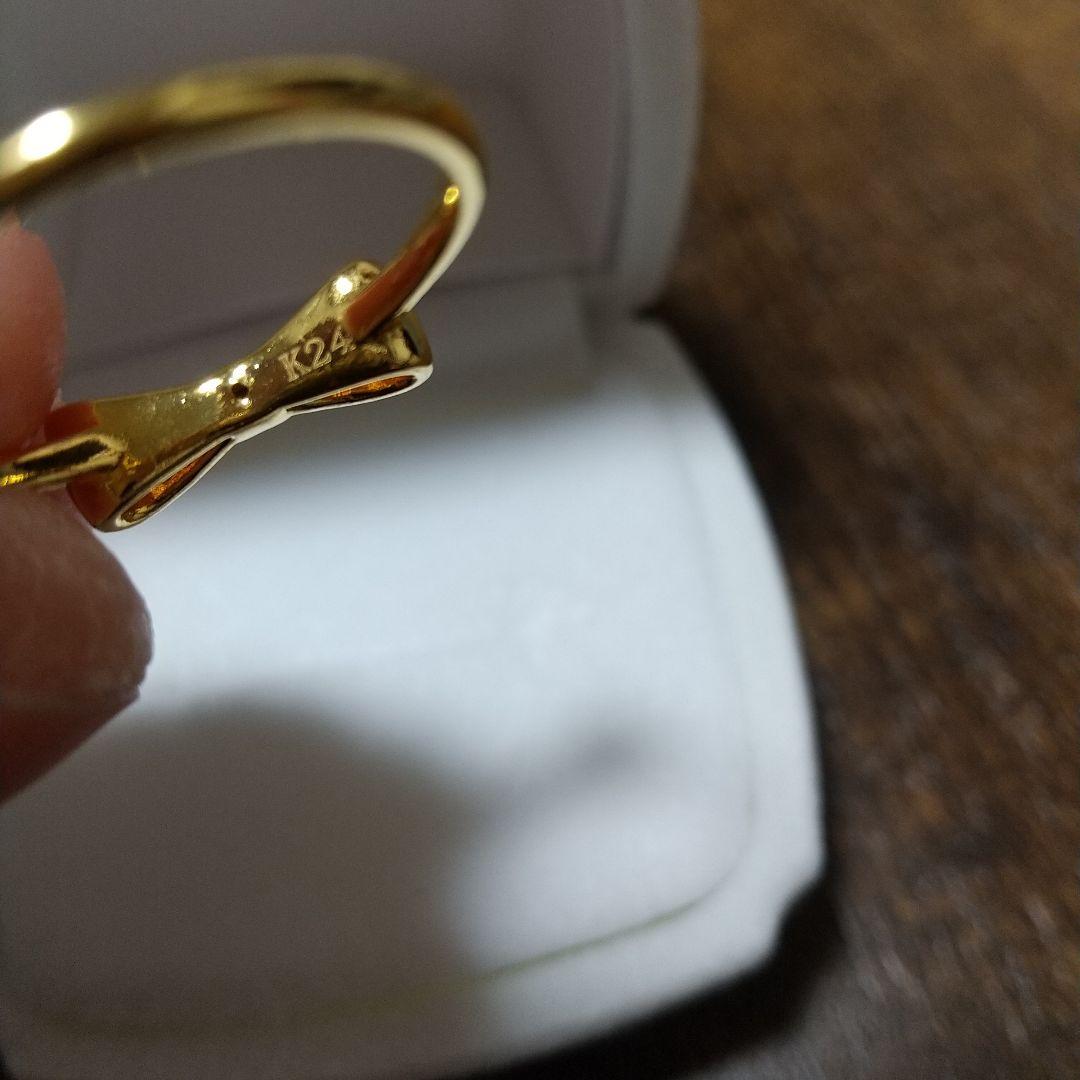 K24ゴールド リボンリング
