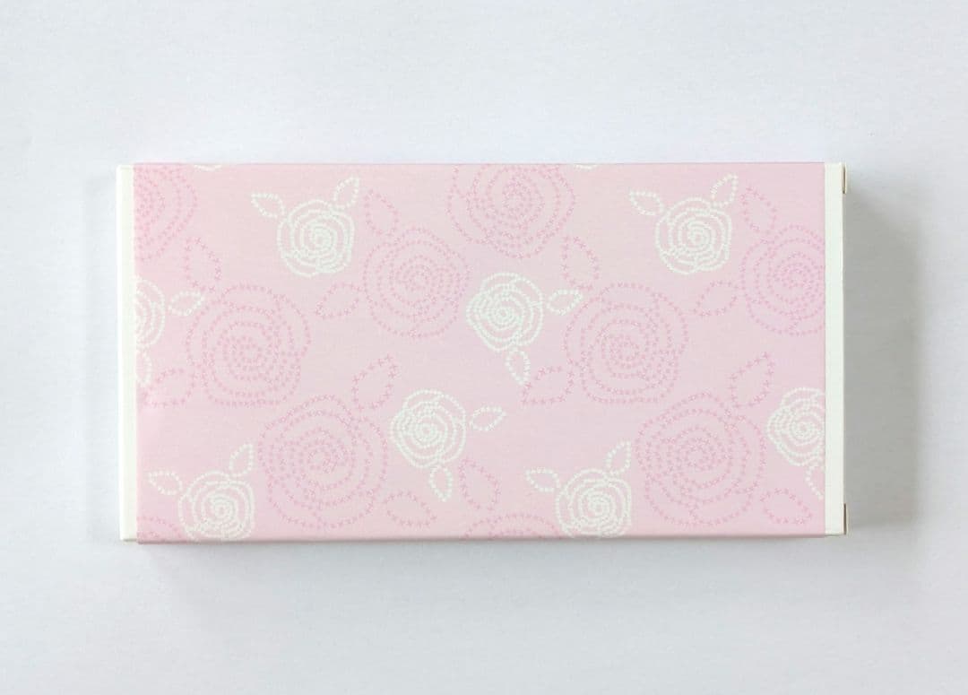 皇居 長財布 クロコ風型押し 牛革 ピンク 菊の御紋