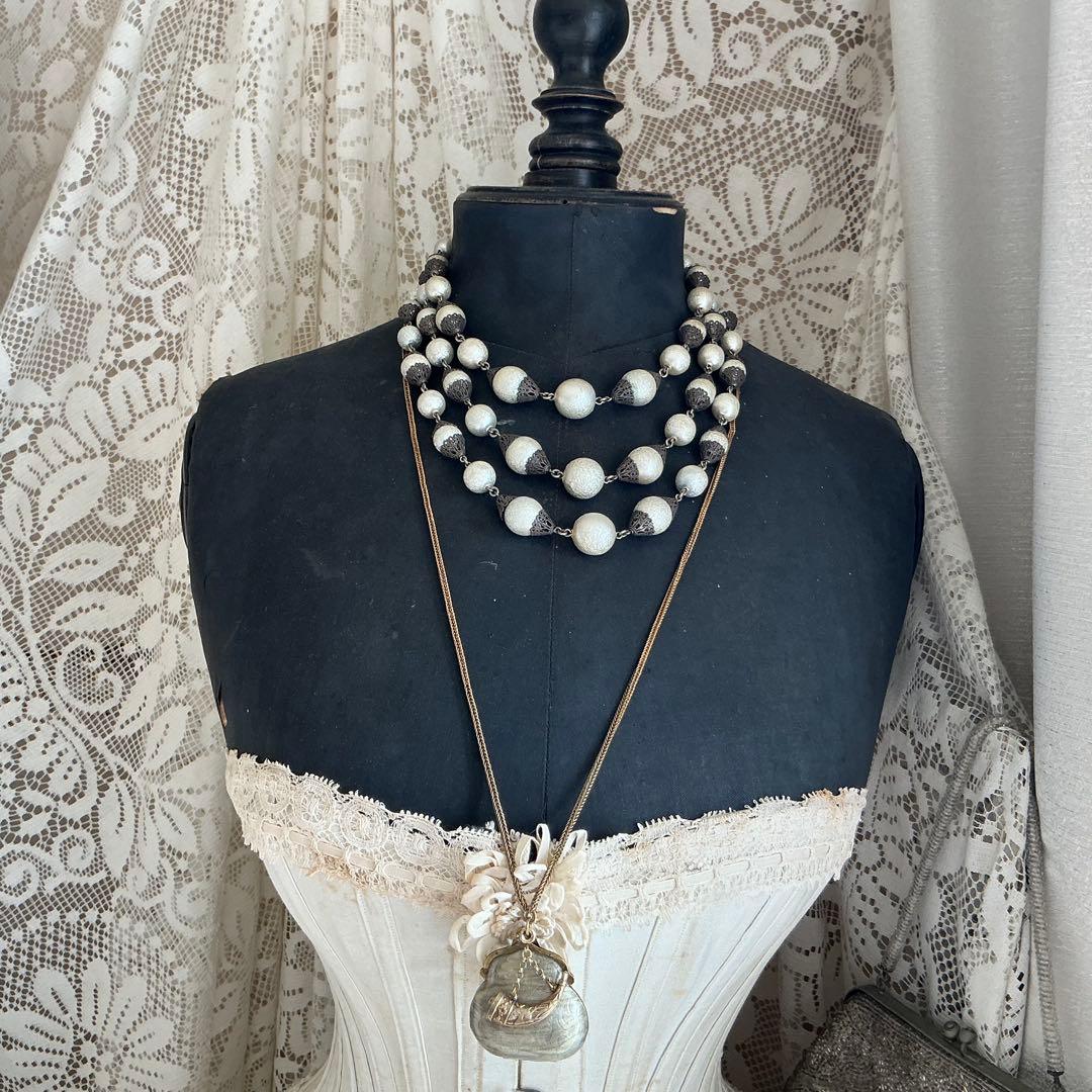 ♡レア♡　フランスアンティーク　ペンダント　ミニチュア　小さなパース　ピルケース