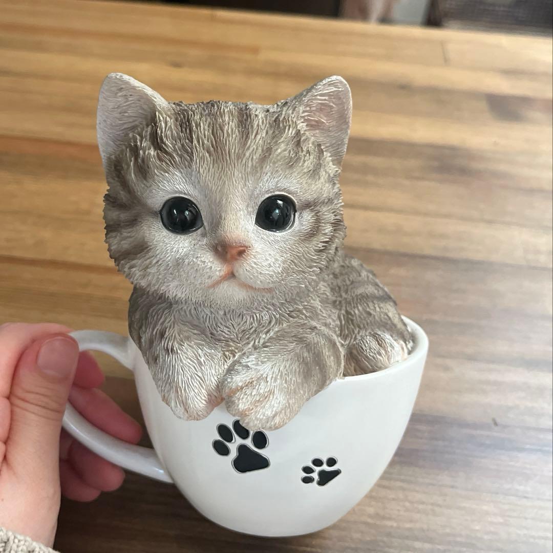 猫 置物 陶器 - メルカリ