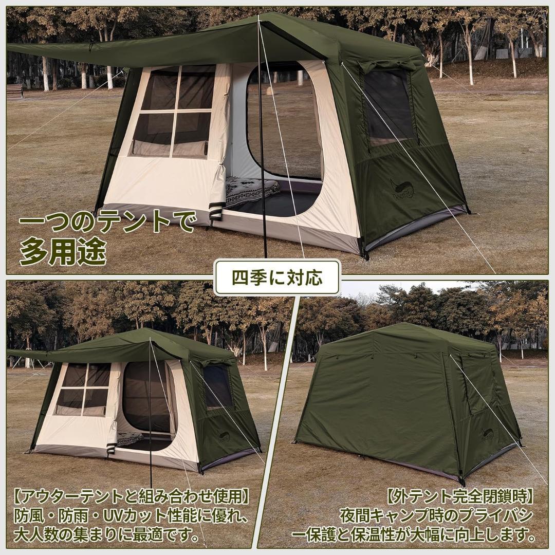 【開封・未使用】DesertFox テント 大型 キャンプ アウトドア カーキ
