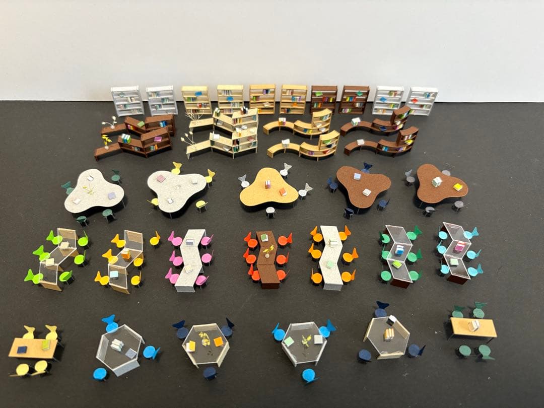 建築模型添景 1/100 スタディスペースセット