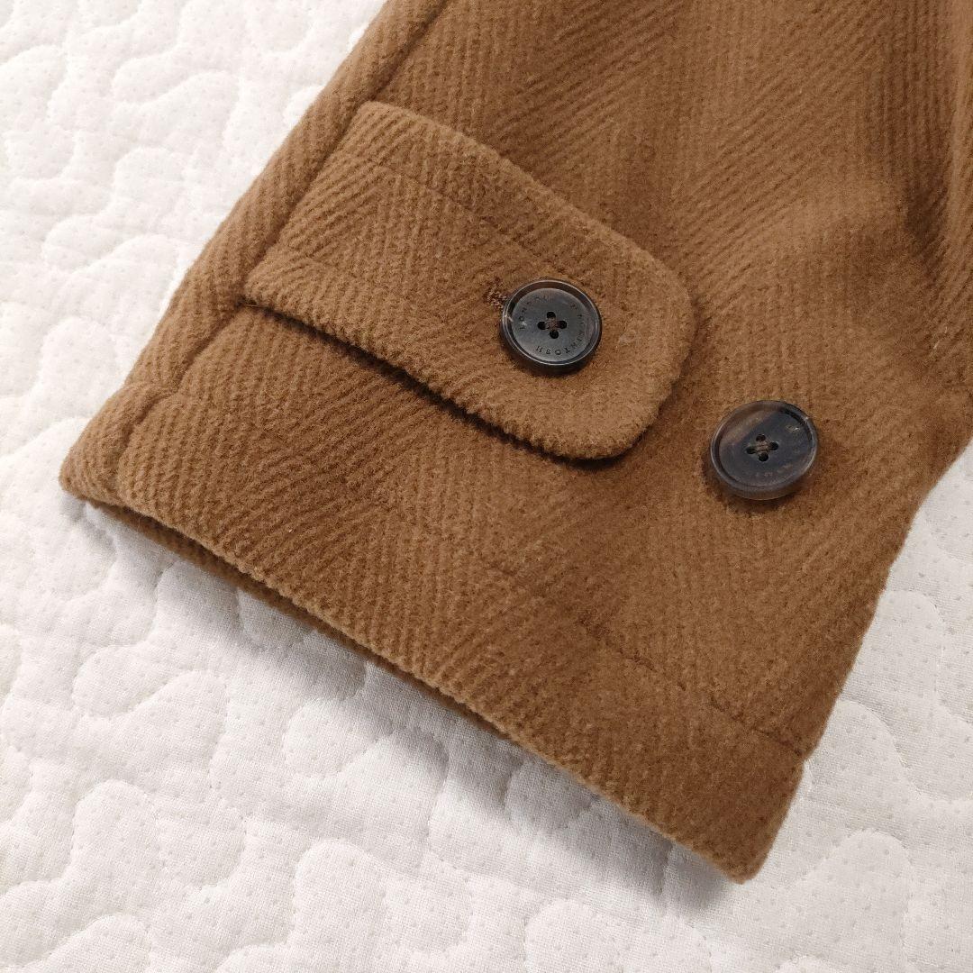 極美品✨マッキントッシュ　ロングダッフルコート　ヘリンボーン　キャメルブラウン
