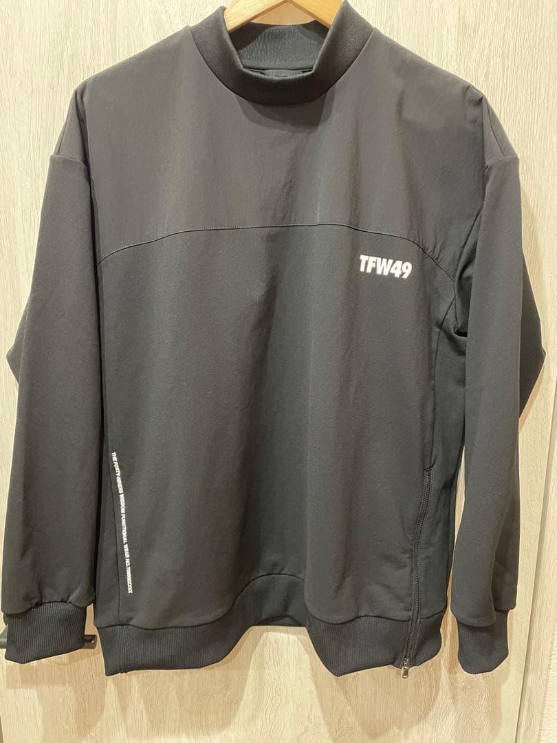 TFW49 HALF MOCKNECK TEE BLK×BLK サイズM