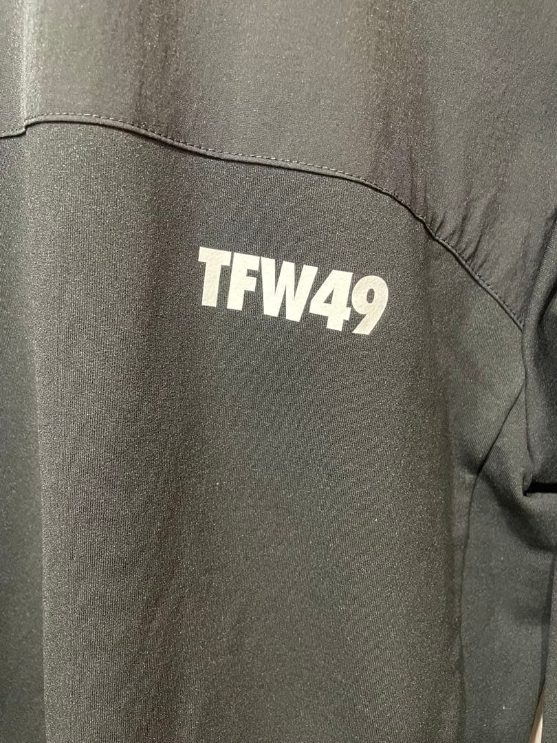 TFW49 HALF MOCKNECK TEE BLK×BLK サイズM