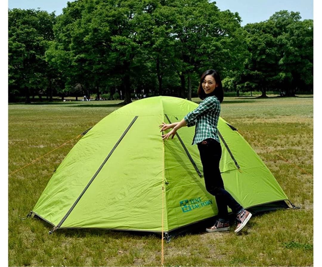 即日発送！1回使用！3人用テントファクトリーグリーンサイドドームTF-GS3L