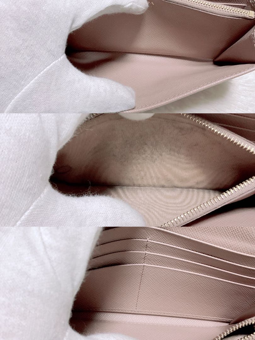 ♡極美品♡PRADA プラダ 三角ロゴ サフィアーノ ピンクベージュ パスケース