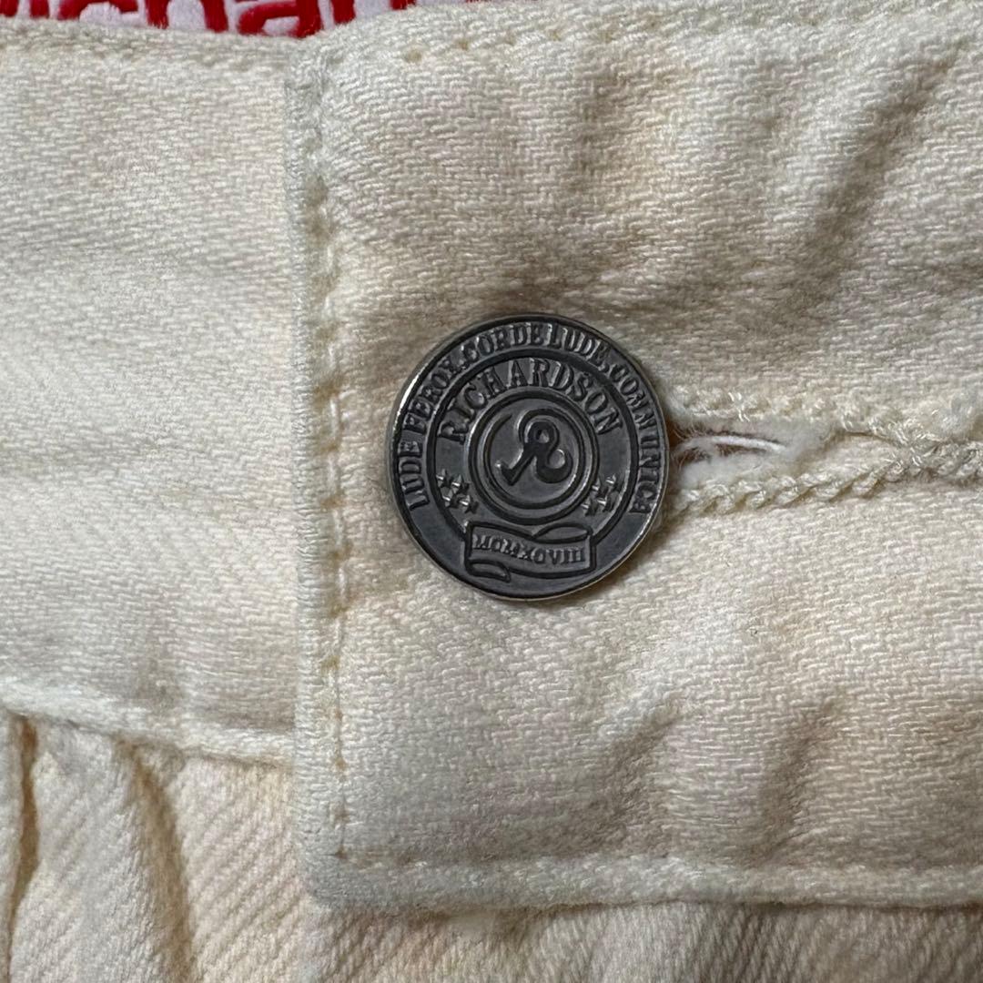 USA製 Richardson ダブルニーデニムペインターパンツ 白