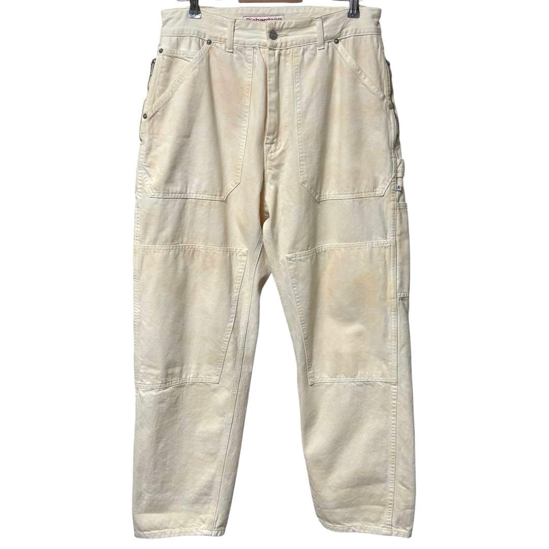 USA製 Richardson ダブルニーデニムペインターパンツ 白