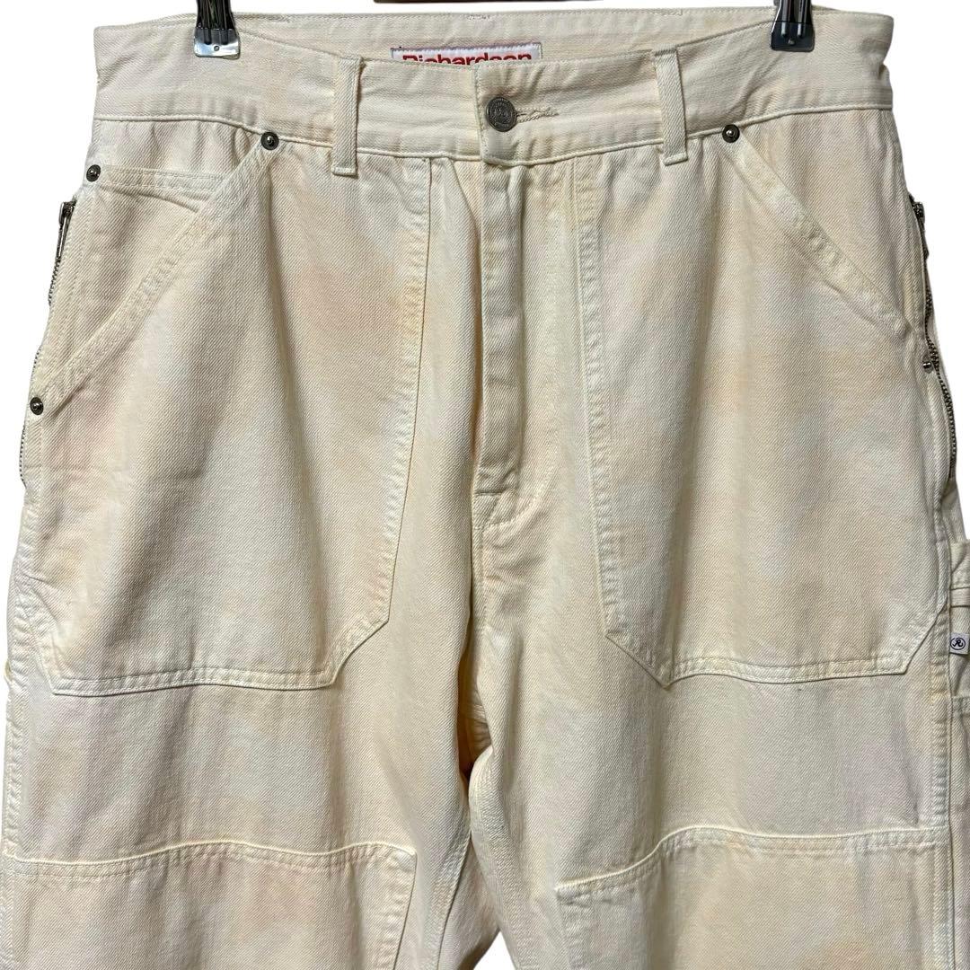 USA製 Richardson ダブルニーデニムペインターパンツ 白