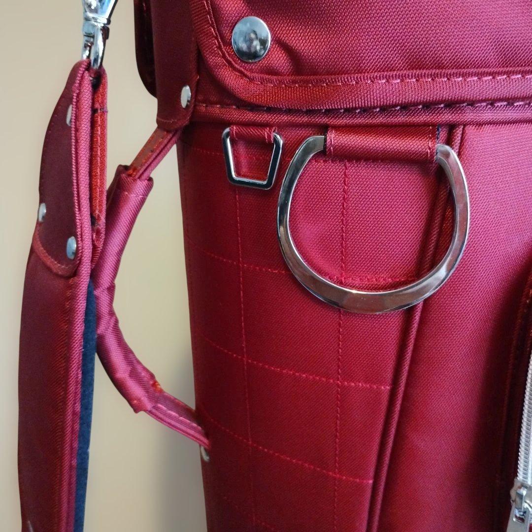 キャディバッグ キャスター付き 【使用1回のみ】 コンバース レッド 8.5型