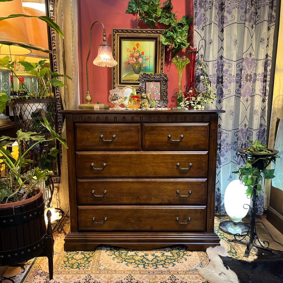 オールドアンティーク ブリティッシュ クラシカル 5DR ホールキャビネット