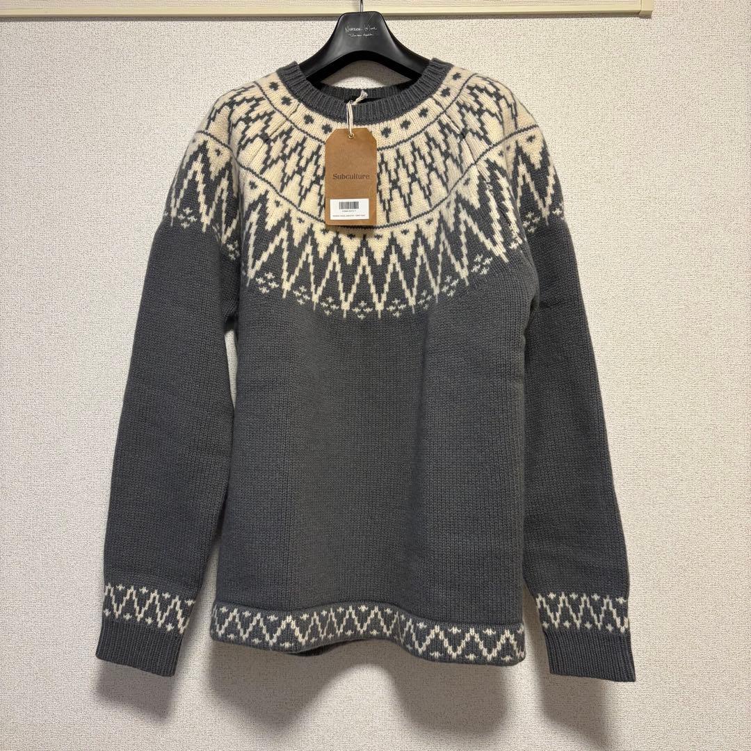 23AW Subculture サブカルチャー雪柄セーター ニット 2 キムタク