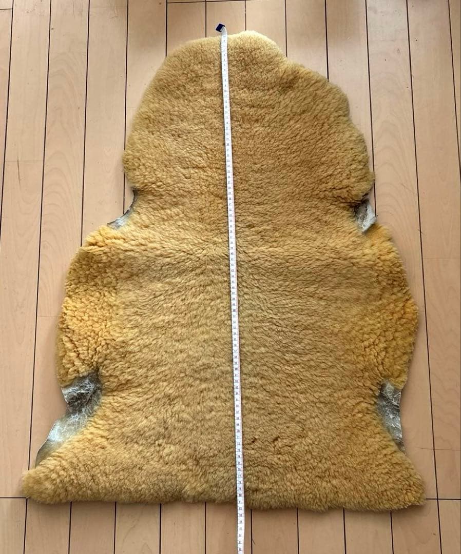 天然ムートン　天然羊毛100% 1匹物クリーニング・抗菌加工済⓶