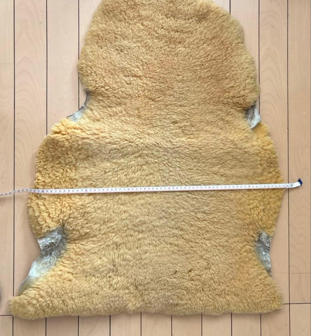 天然ムートン　天然羊毛100% 1匹物クリーニング・抗菌加工済⓶