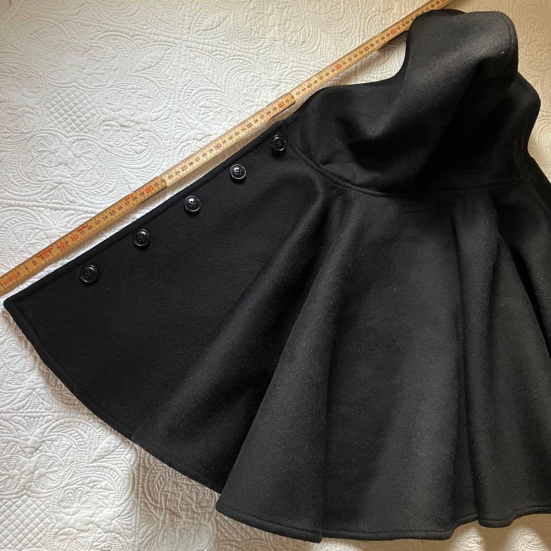 バーバリー　マントコート　ケープ　ポンチョ　ノバチェック　ブラック　サイズL