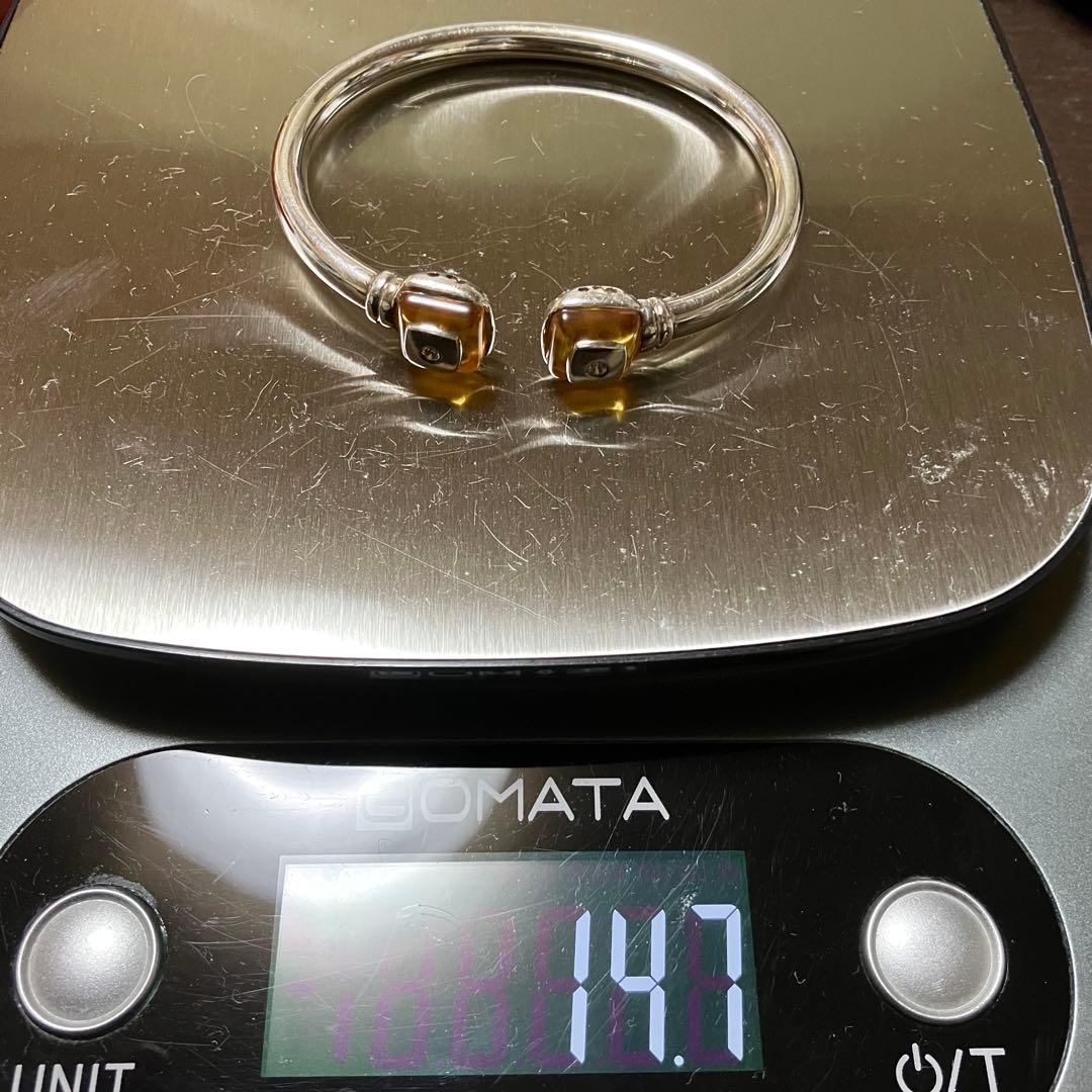 良品◎レア!! フォリフォリ シルバー925 バングル アンバーカラー