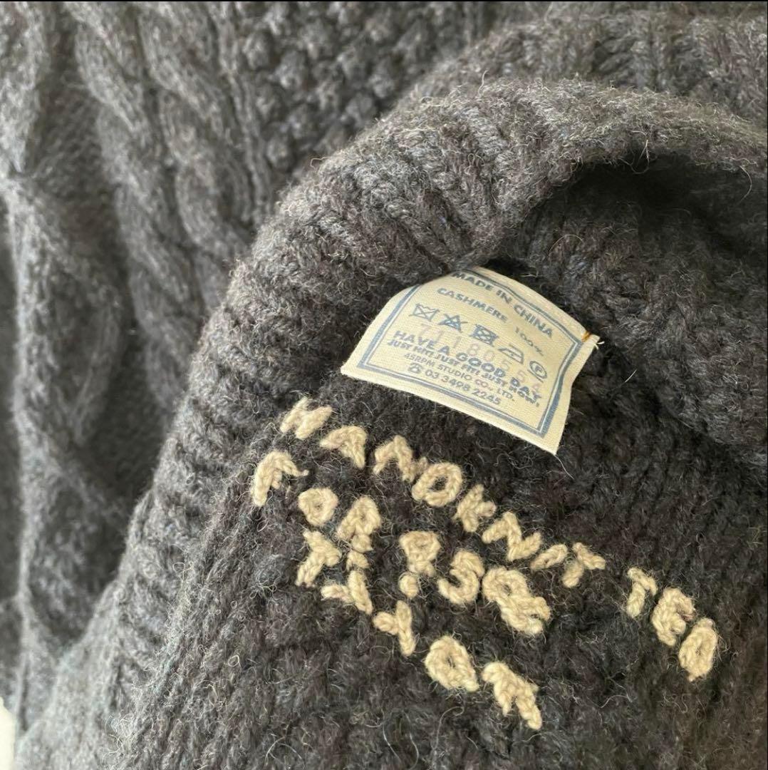 限定お値下げ　新品未使用　45R カシミヤのアランポンチョ　198,000円 紺